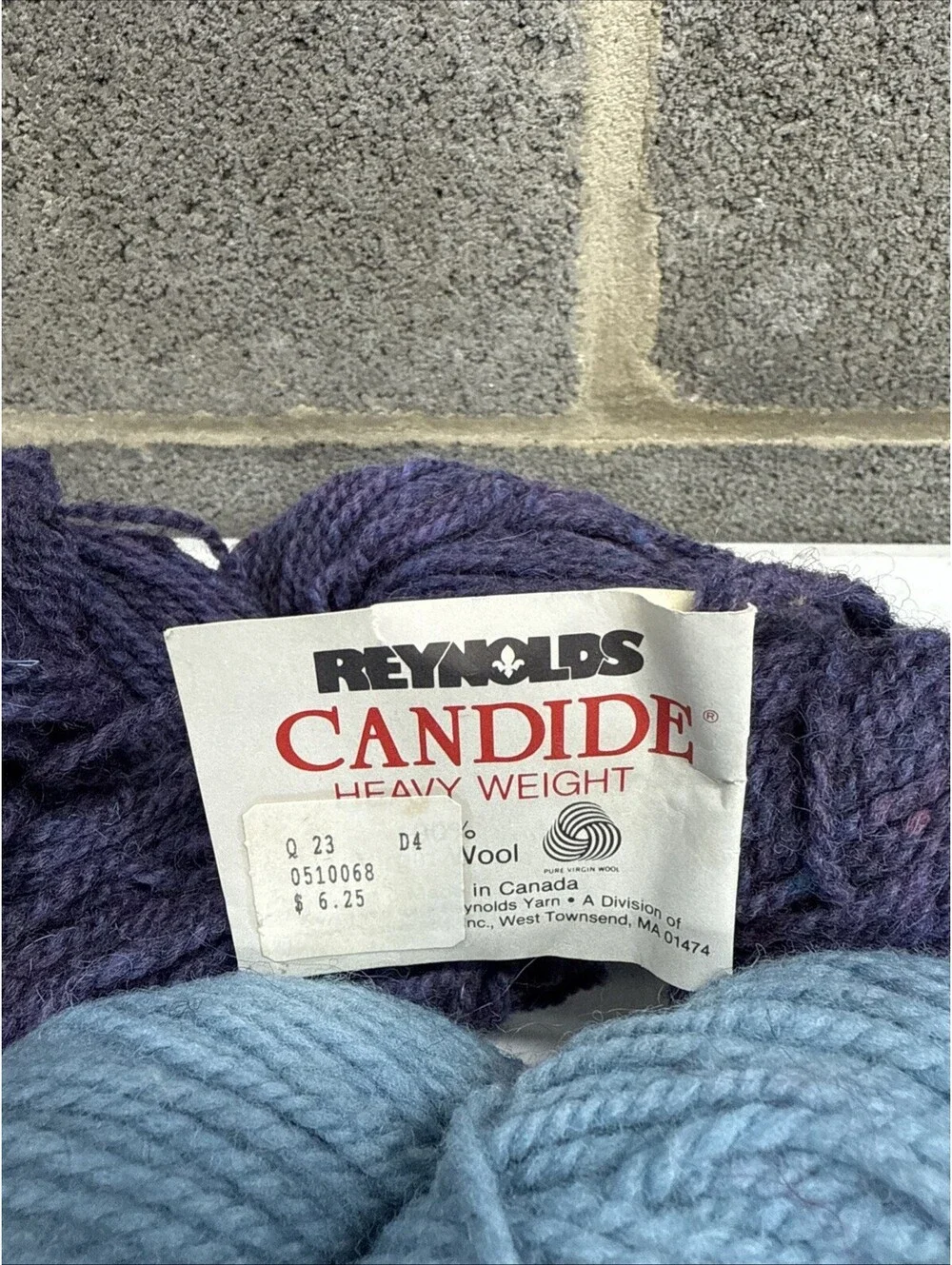 Reynolds Candied Weight 100% Wool Yarn Mixed Color 4 Skein Lot